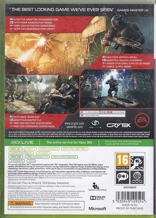 Crysis 3 - XBOX 360 (B Grade) (Genbrug)